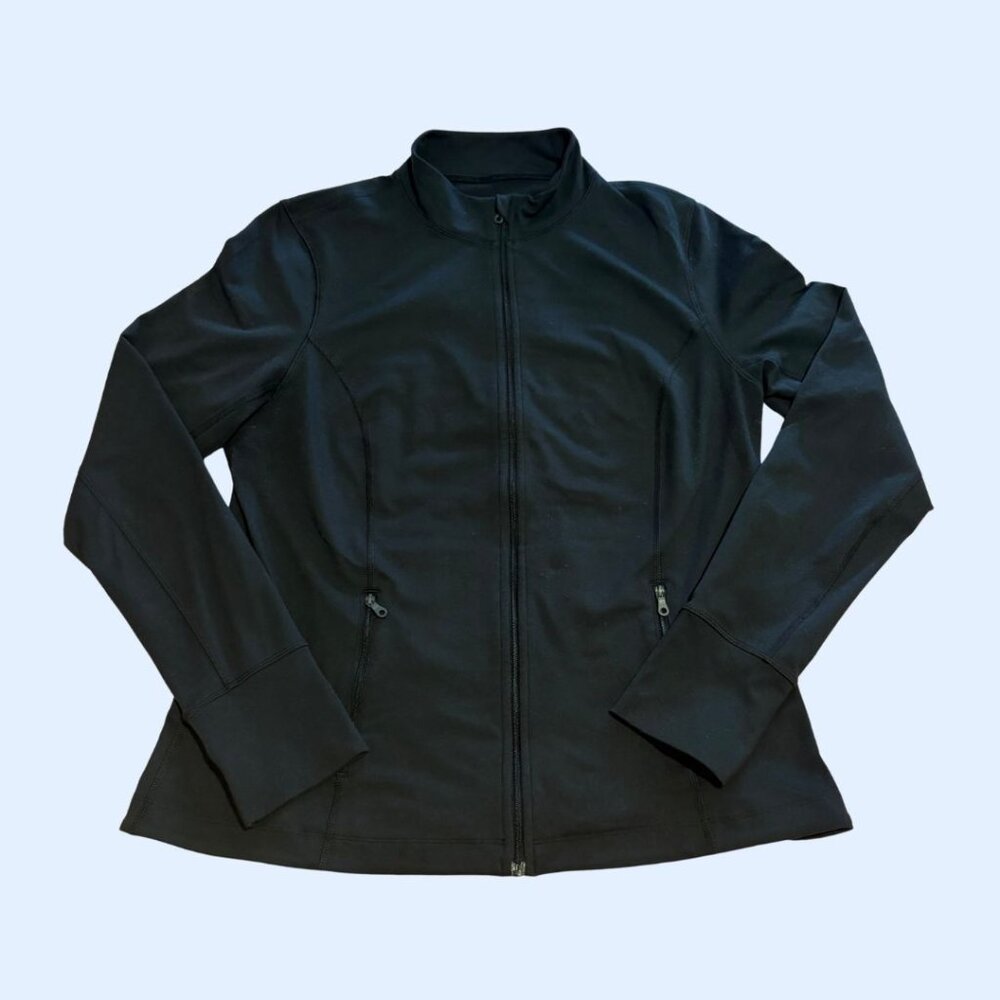 OFFLINE by Aerie "The Hugger" Full Zip Fitted Jacket, Black, Size L